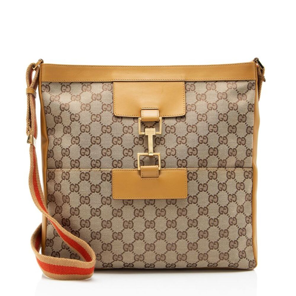 Gucci Vintage GG Canvas Bardot Pocket Messenger